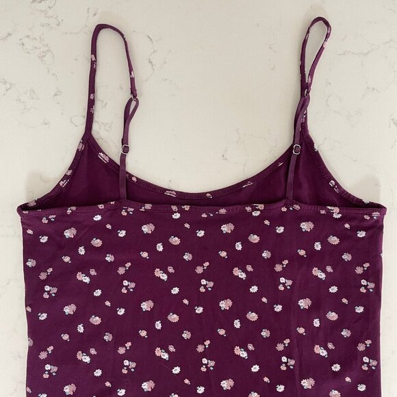 Simons Twik Green Co. Floral Organic Cotton Camisole Purple Pink Blue Sz XS NWOT - Picture 5 of 8